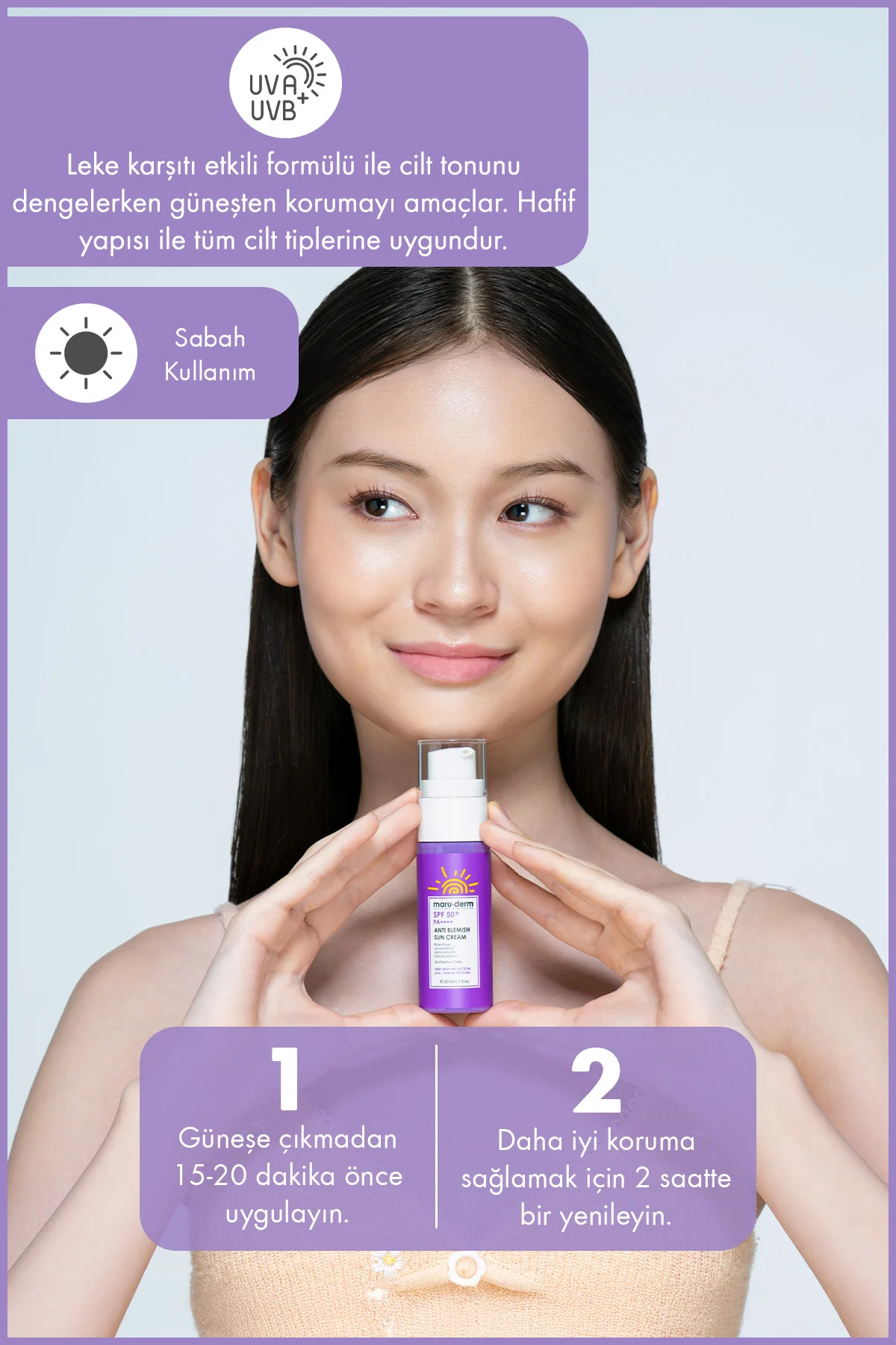 Leke Karşıtı Güneş Kremi SPF 50+ PA++++ | Yeni Nesil Kore Filtreli 50 ML Leke Karşıtı Güneş Kremi SPF 50+ PA++++ | Yeni Nesil Kore Filtreli 50 ML