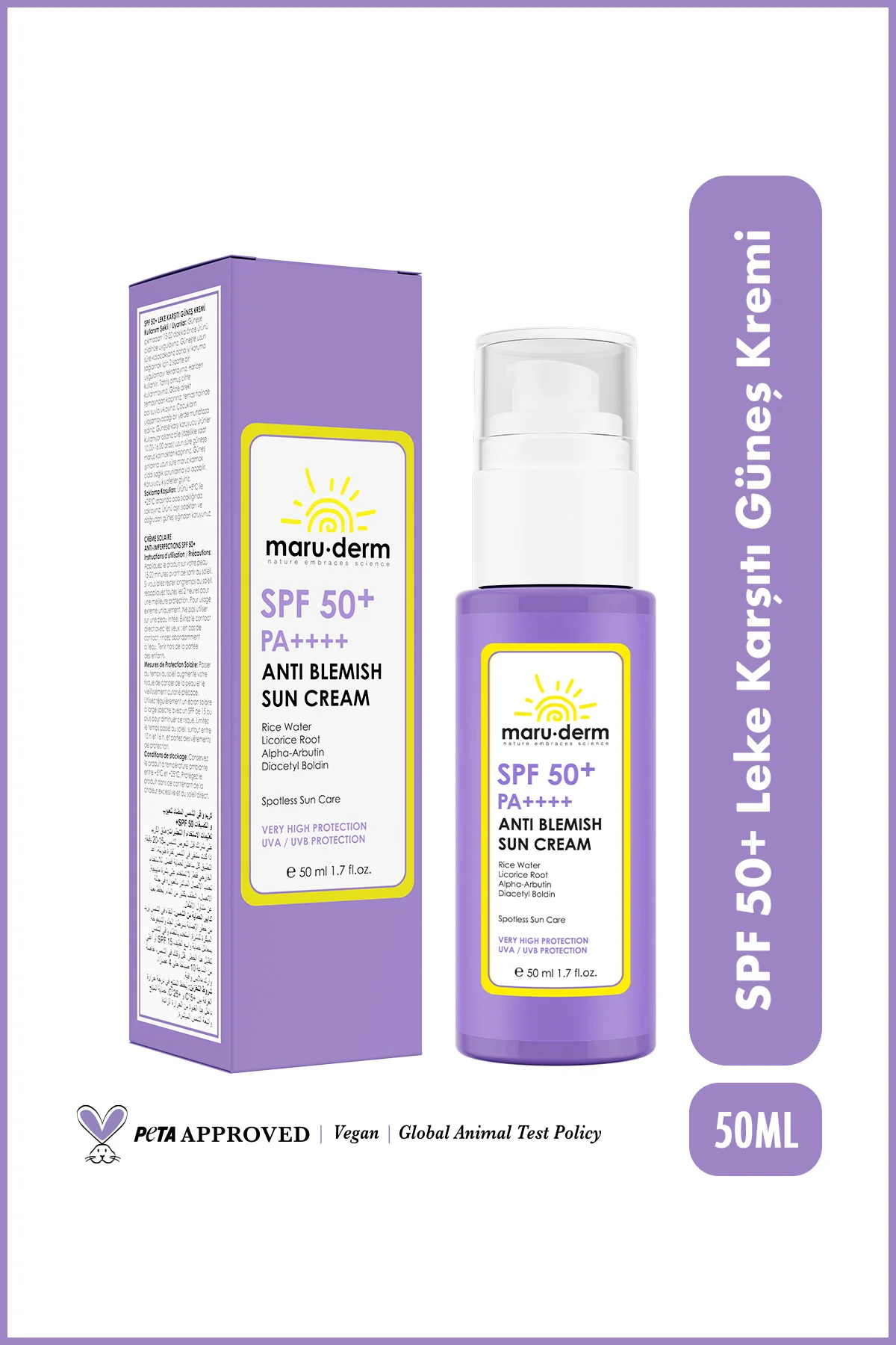 Leke Karşıtı Güneş Kremi SPF 50+ PA++++ | Yeni Nesil Kore Filtreli 50 ML Leke Karşıtı Güneş Kremi SPF 50+ PA++++ | Yeni Nesil Kore Filtreli 50 ML