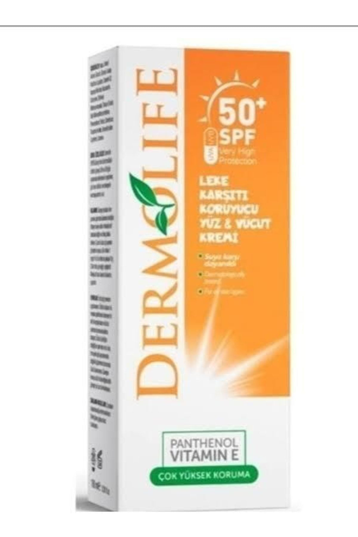 Dermolife Leke Karşıtı Yüz Ve Vücut Gunes Kremi 50 Spf Suya Dayanıklı Panth