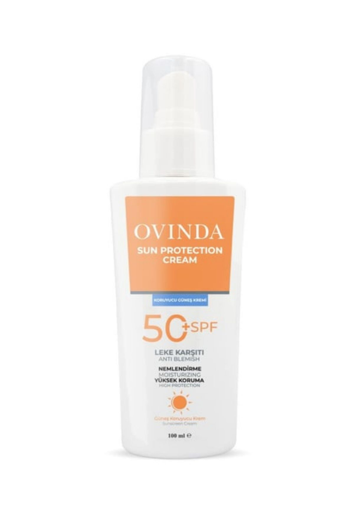 Ovinda Leke Ve Yaşlanma Karşıtı Yüksek Koruyucu Spf 50 Güneş Kremi 100 M