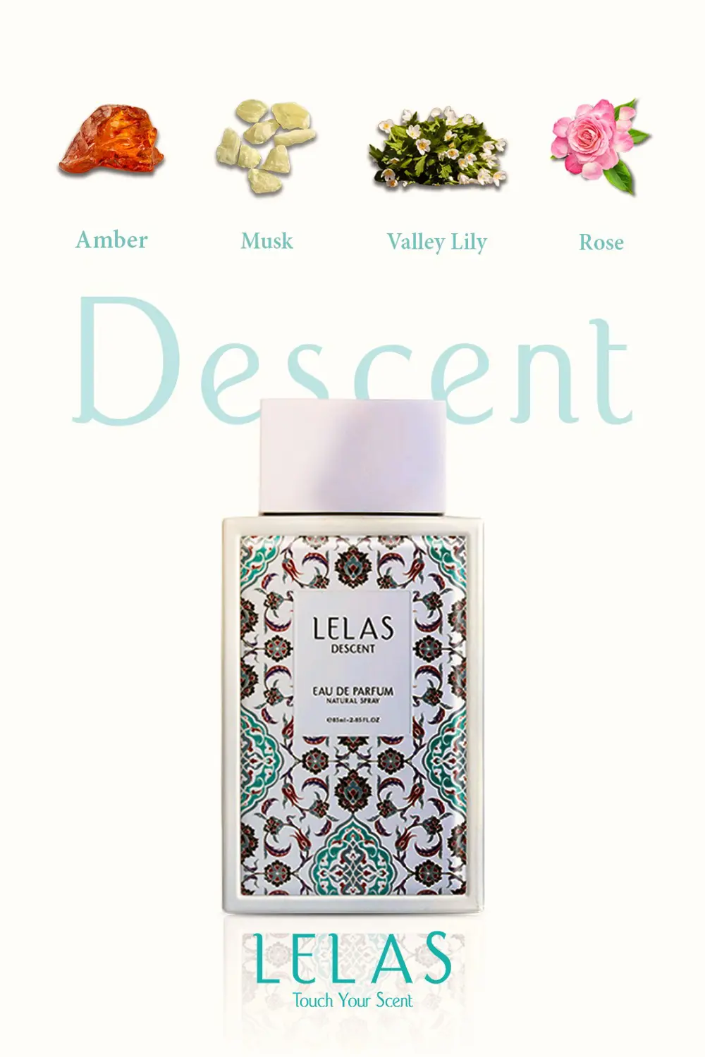 Lelas Descent Unisex Parfüm EDP 85 ml - Meyvemsi Çiçeksi Kalıcı N