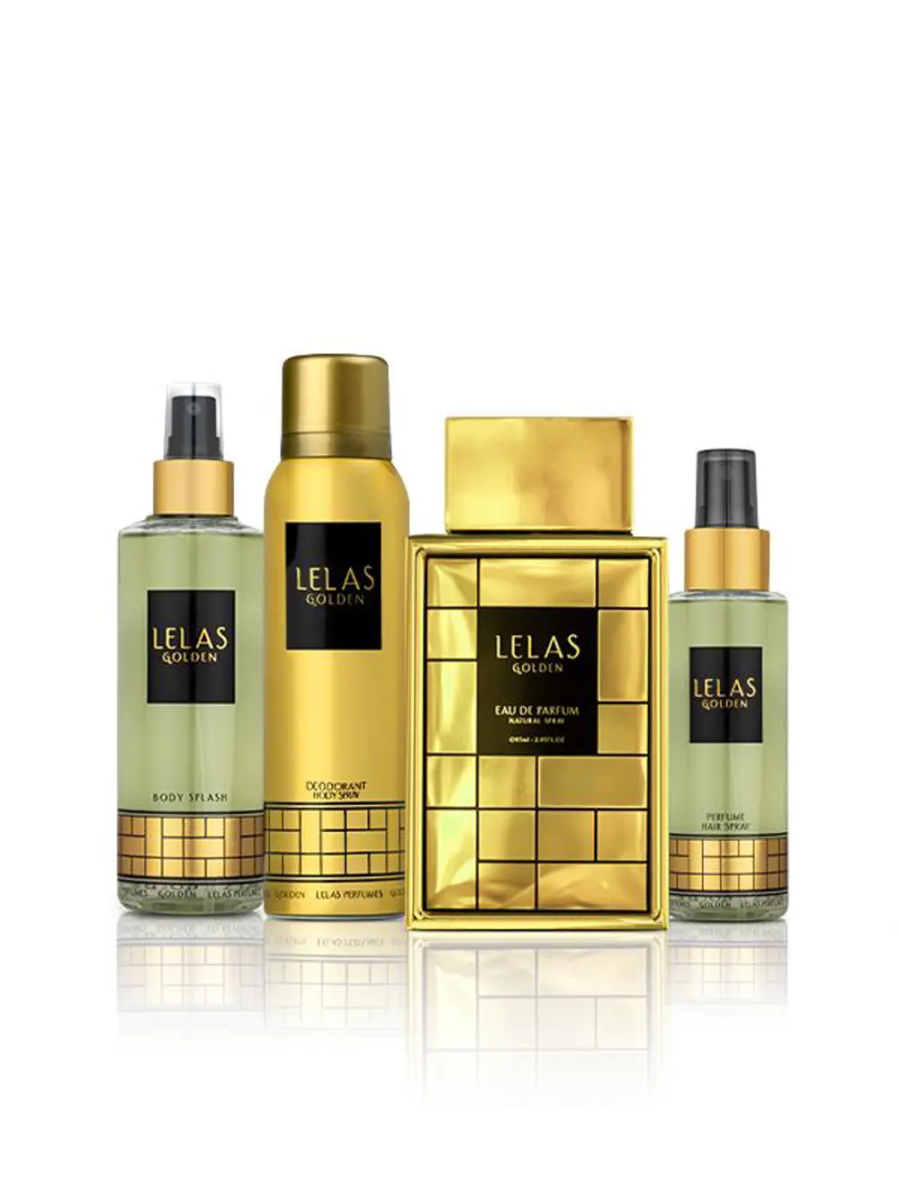 Lelas Golden 85 ML EDP 4'lü Unisex Parfüm Seti - Siyah Kutulu-158 Lelas Golden 85 ML EDP 4'lü Unisex Parfüm Seti - Siyah Kutulu-158