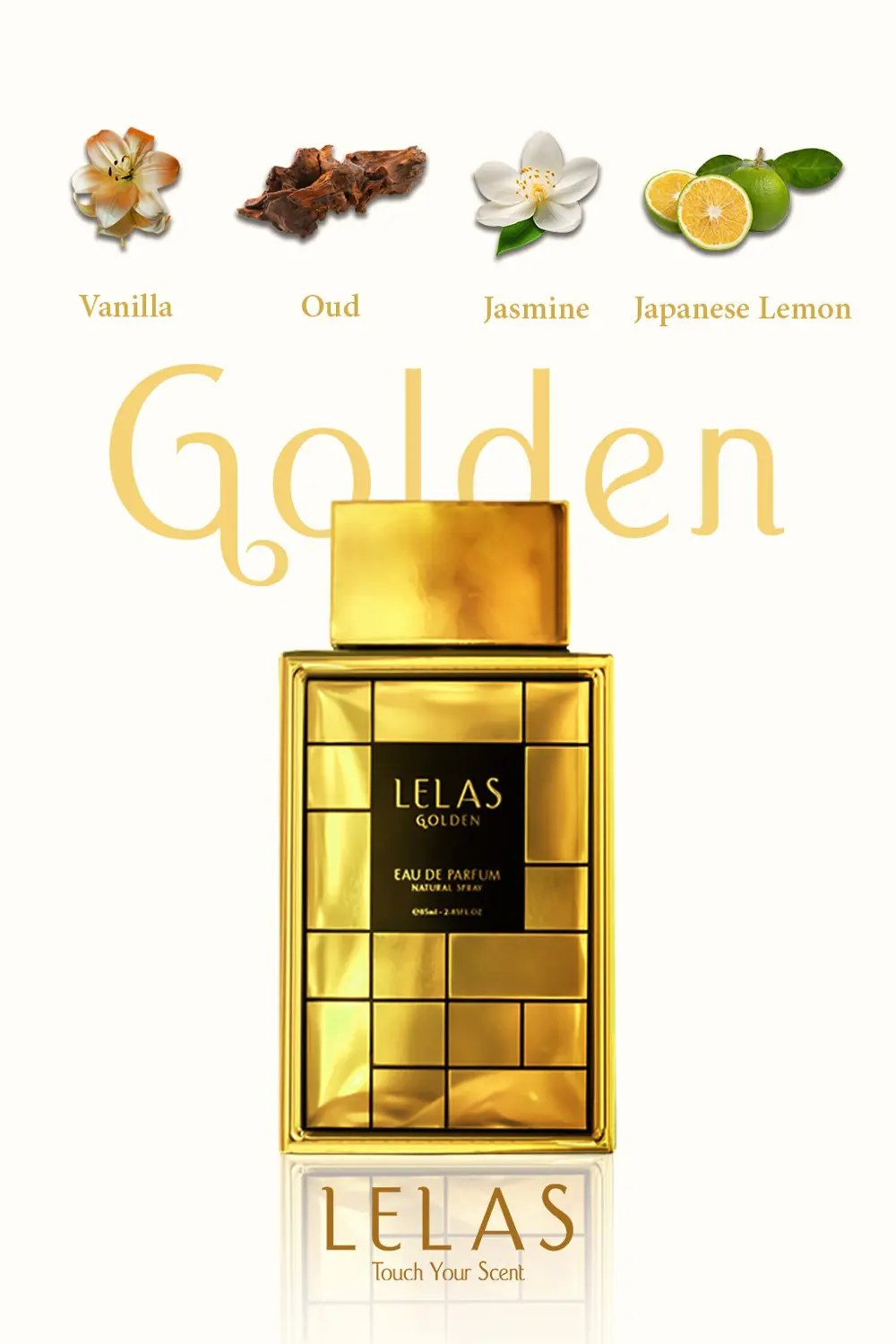 Lelas Golden Unisex Parfüm EDP 85 ml - Meyvemsi Çiçeksi Odunsu Ka