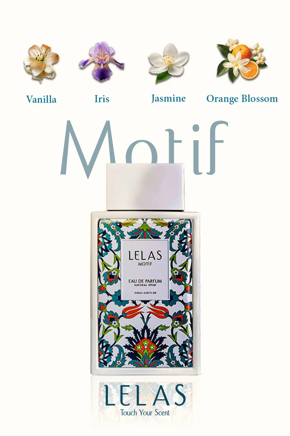 Lelas Motif Unisex Parfüm EDP 85 ml - Oryantal Çiçeksi Kalıcı Niş