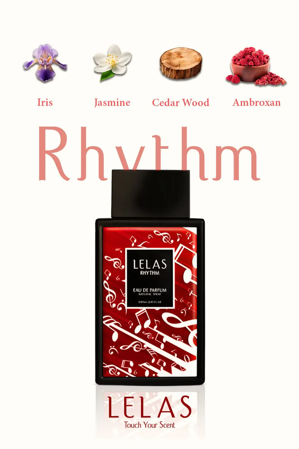 Lelas Rhythm Erkek Parfüm EDP 85 ml - Oryantal Kalıcı Niş Koku - 