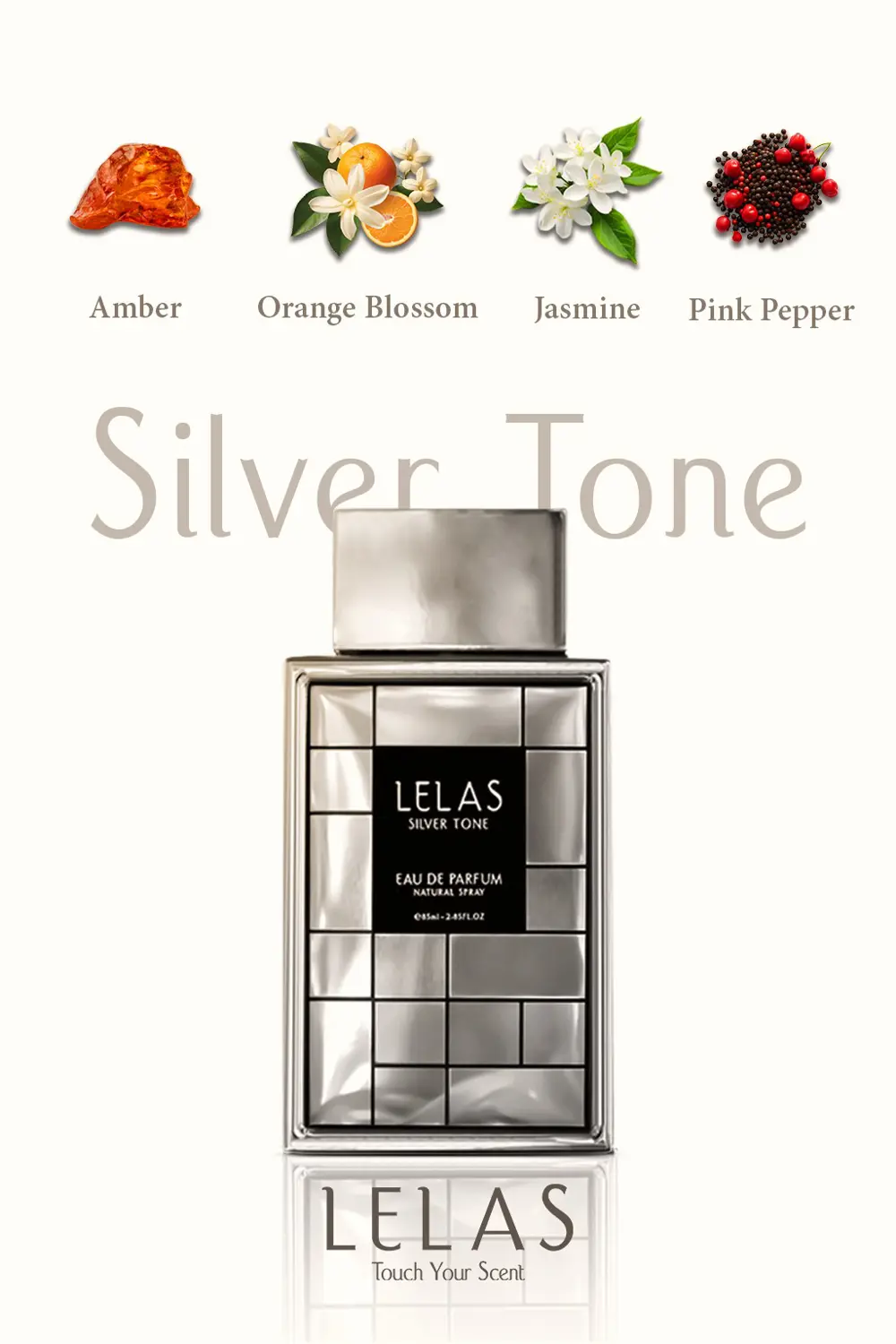 Lelas Silver Tone Unisex Parfüm EDP 85 ml - Oryantal Çiçeksi Kalı