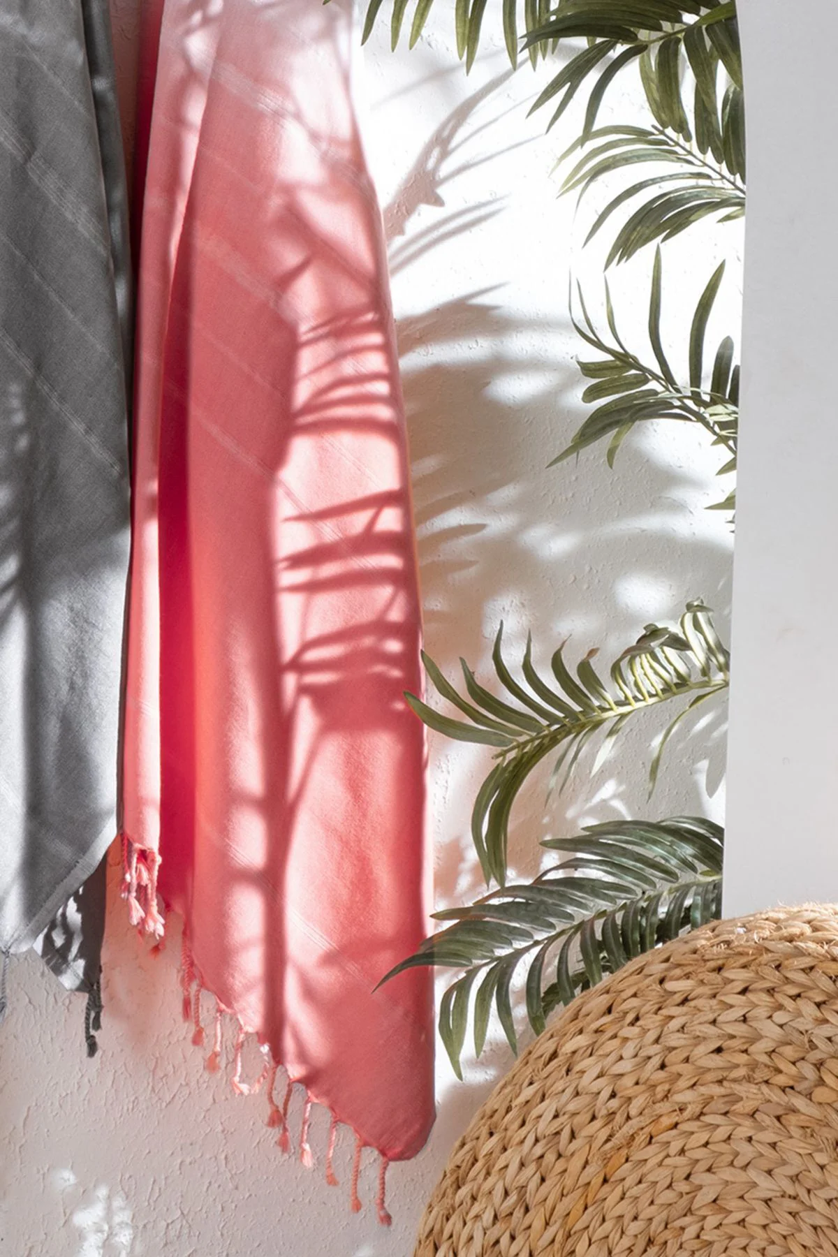 Lemaris Pembe %100 Pamuk Plaj Havlusu 80*160 cm