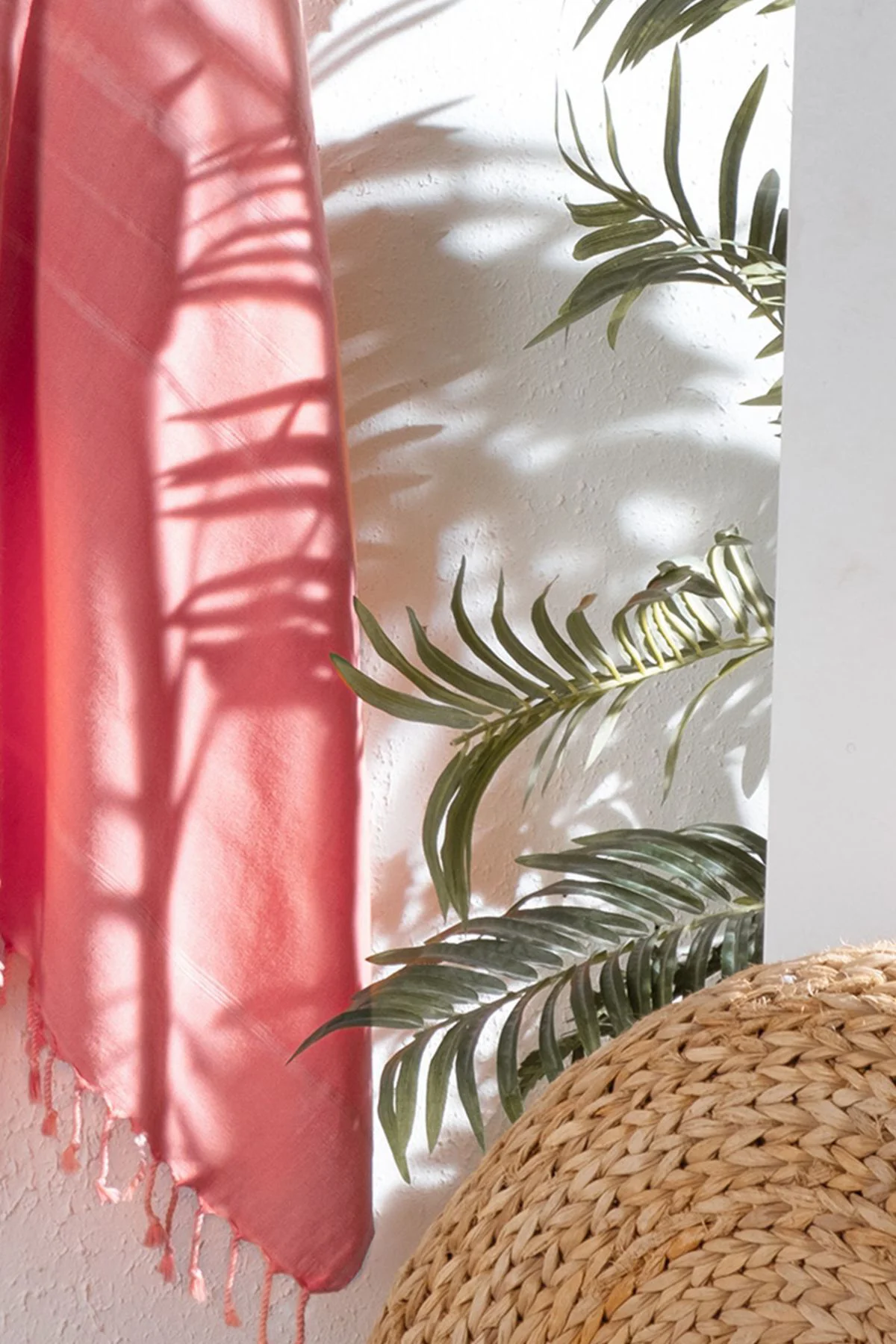 Lemaris Pembe %100 Pamuk Plaj Havlusu 80*160 cm