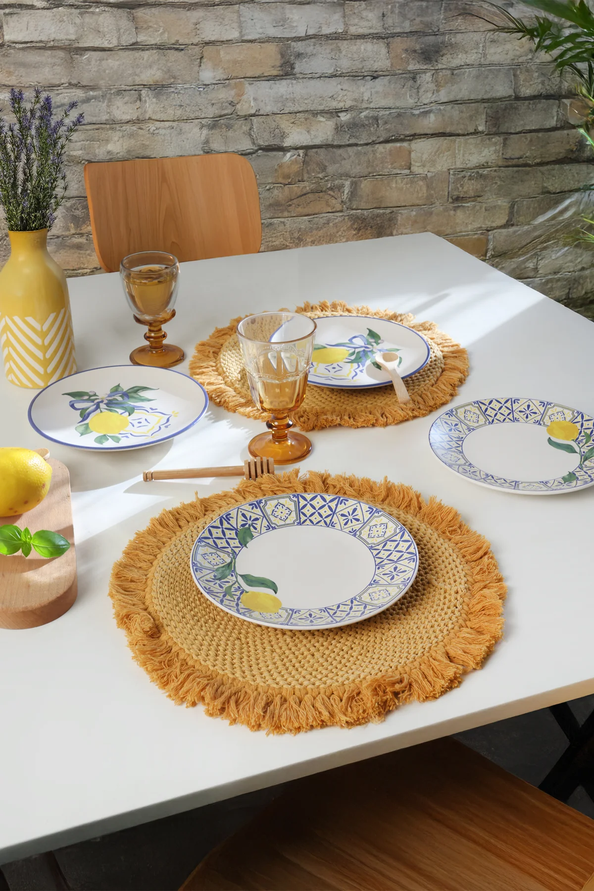 Lemon Bliss Ege Pasta Tabağı 20 Cm 4 Parça 22089-92