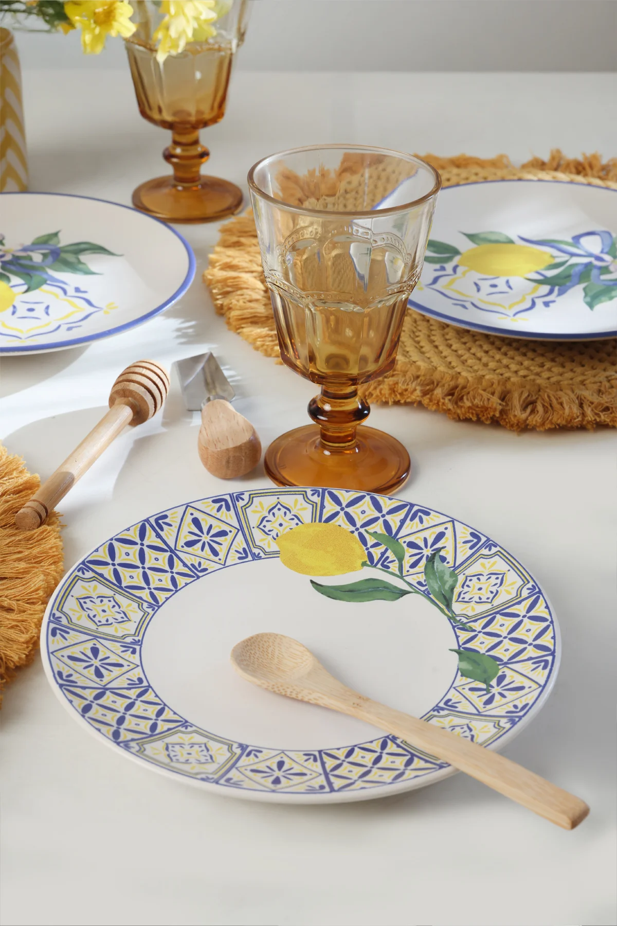 Lemon Bliss Ege Pasta Tabağı 20 Cm 4 Parça 22089-92