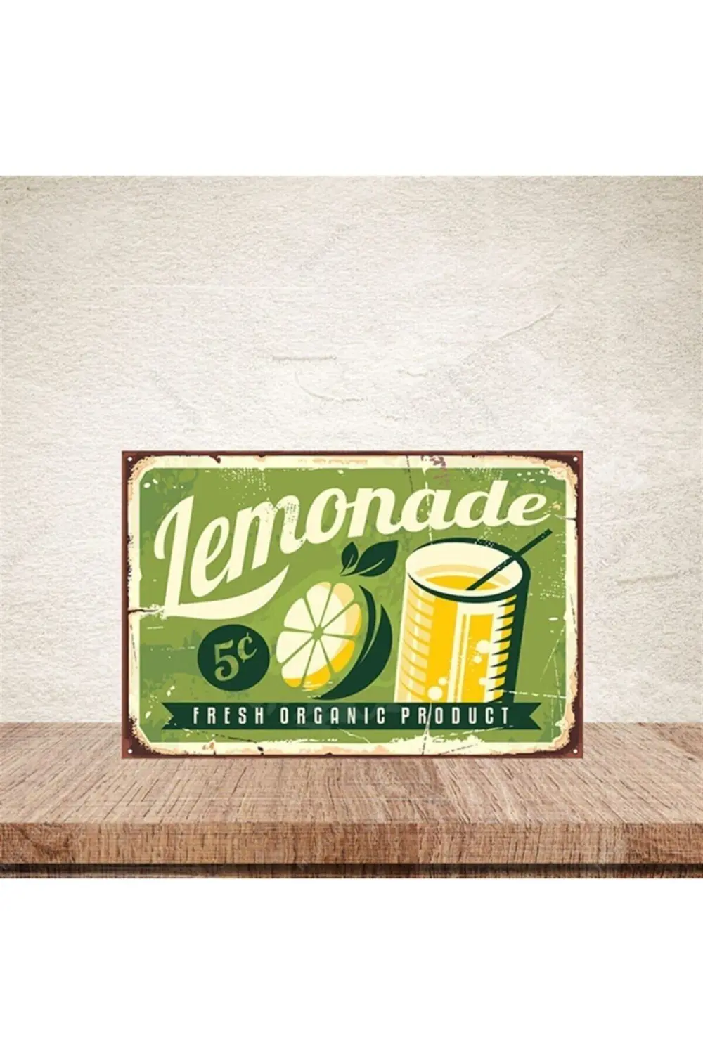 Lemonade 20-30 Cm Retro Ahşap Poster