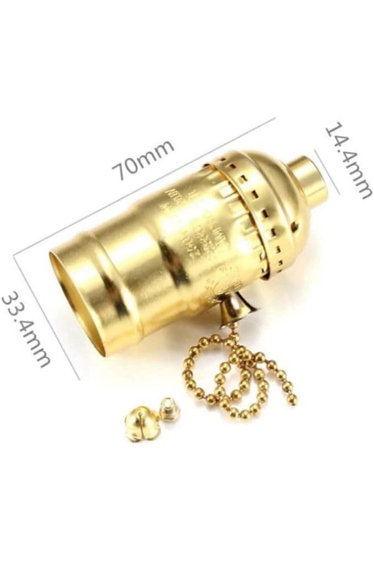 lendasell Retro Nostalji Aydınlatma Zincir Ipli Sarı Metal Duy, E