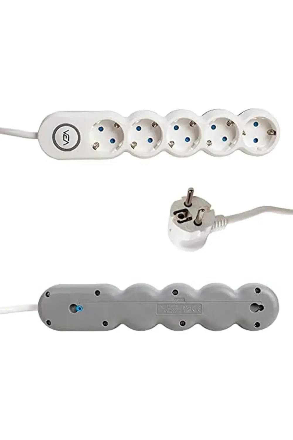 Lendasell VEA VE-2S5S 5Lİ KABLOLU ANAHTARLI 2 METRE GRUP PRİZ 116