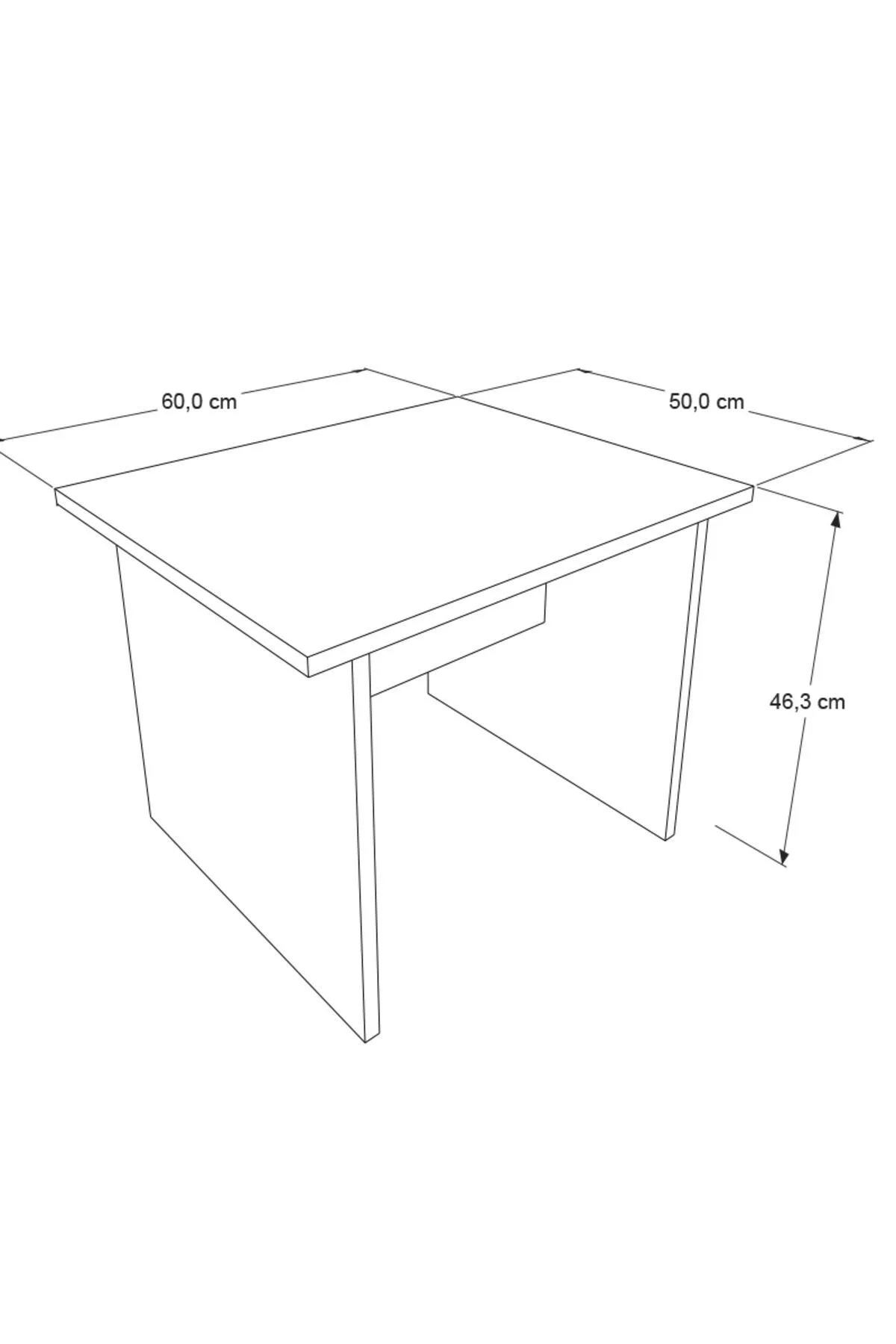 Lendina Dekoratif Orta Sehpa Ofis Sehpası Antrasit