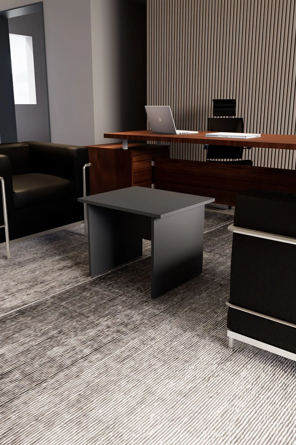 Lendina Dekoratif Orta Sehpa Ofis Sehpası Antrasit