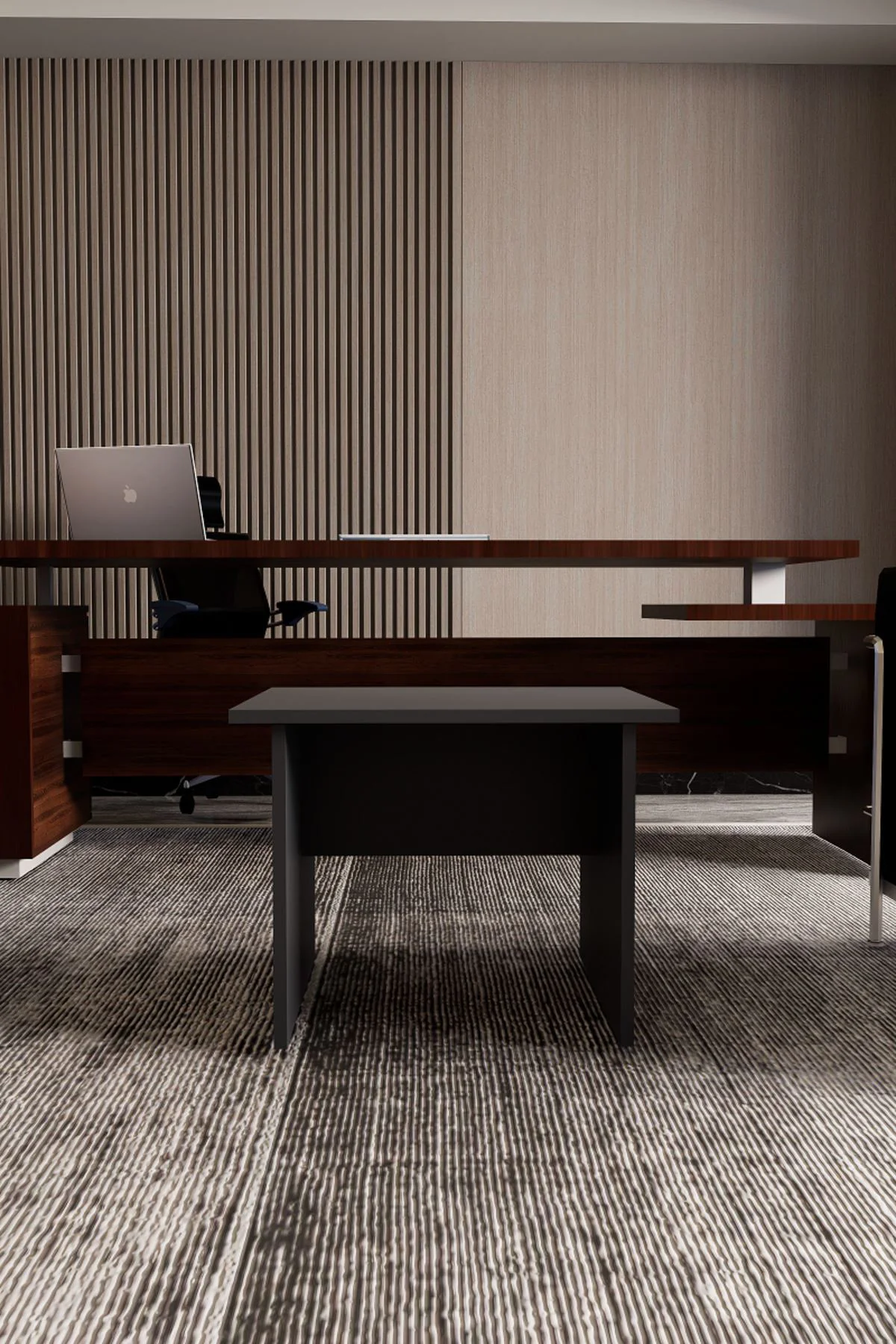 Lendina Dekoratif Orta Sehpa Ofis Sehpası Antrasit