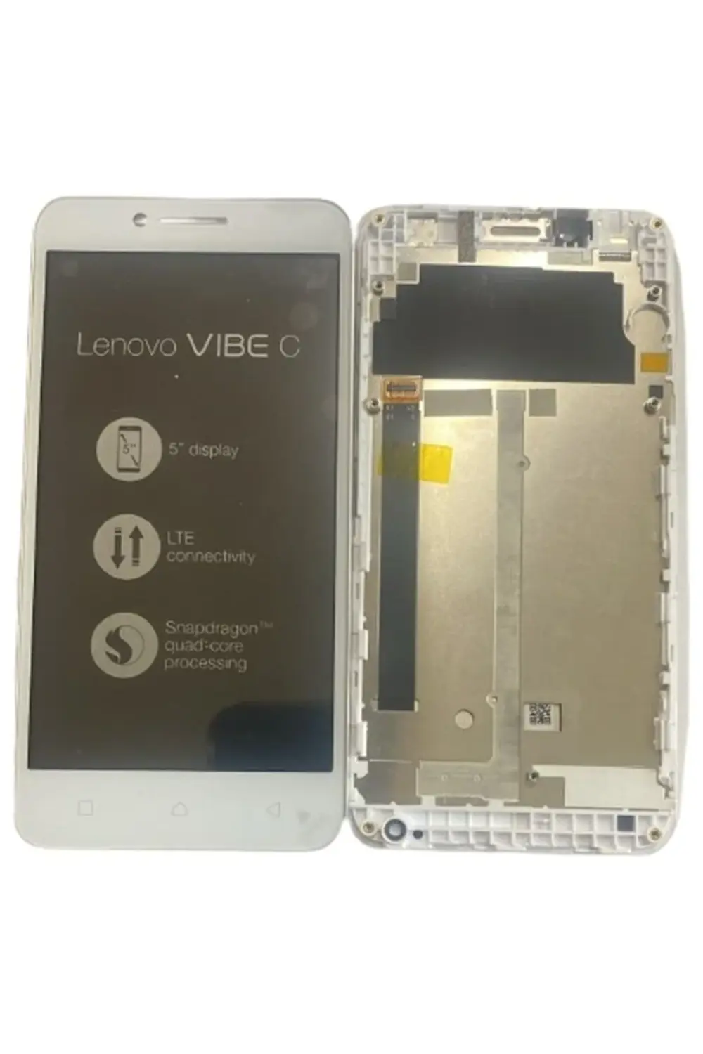 Lenovo A2020 Vibe C Uyumlu Çıtalı Lcd Ekran Beyaz
