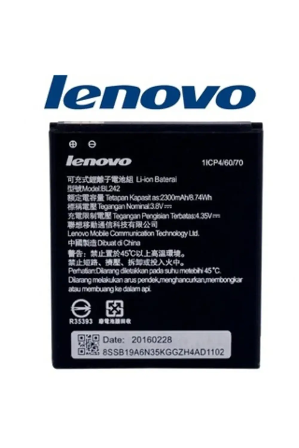 Lenovo A6000 / Vibe C Batarya Pil BL242