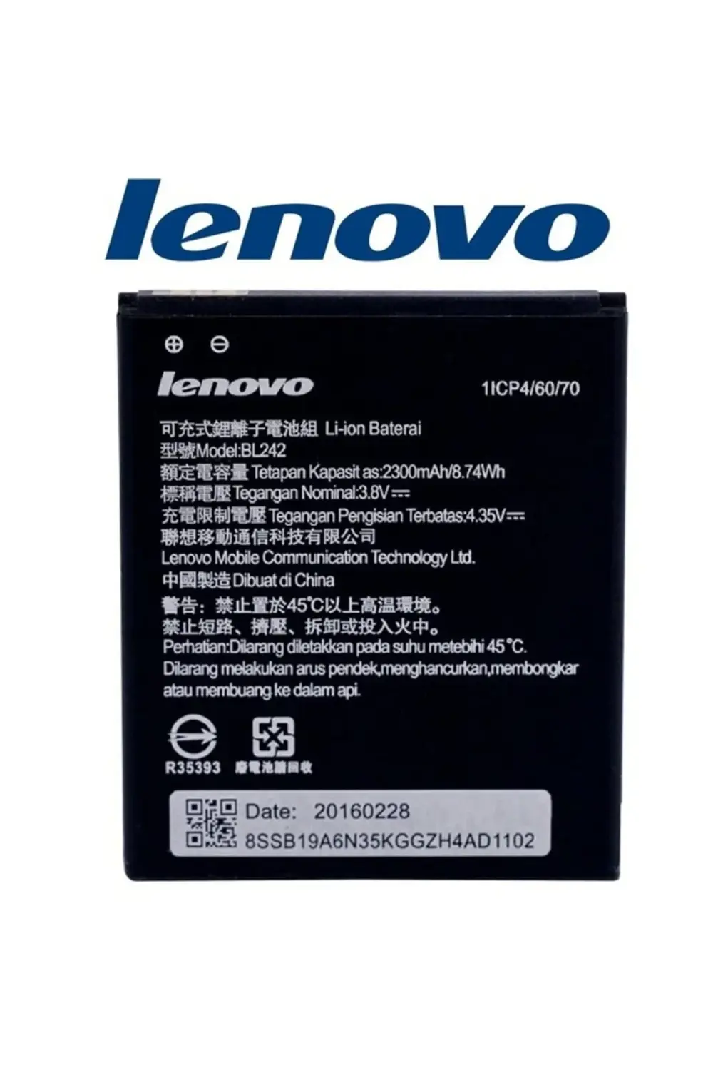 Lenovo A6000 / Vibe C Batarya Pil BL242