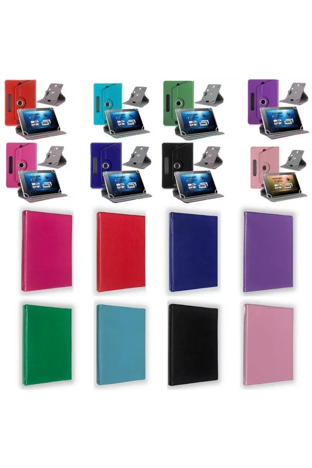 Lenovo A7-50 Universal Dönerli Standlı Tablet Kılıfı Turkuaz