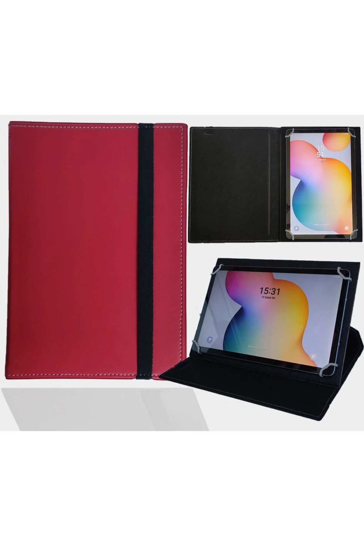 Lenovo A8-50 16GB 8" IPS Tablet Uyumlu Standlı Üniversal Kapaklı Tablet Kılıfı