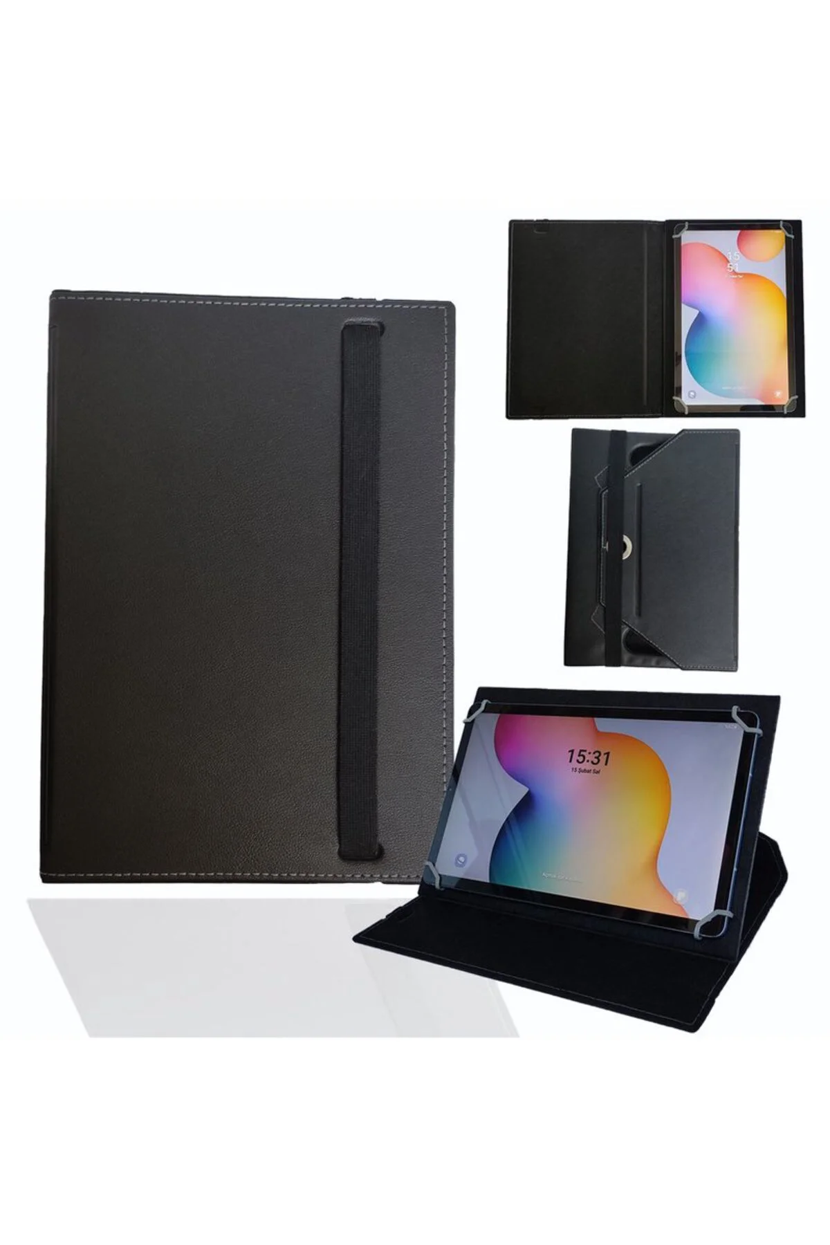 Lenovo A8-50 (3G) - 8" Tablet Uyumlu Standlı Üniversal Kapaklı Ta