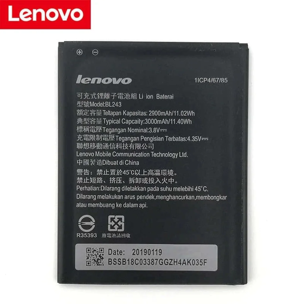 Lenovo K3 Note/K50/A7000 Pil Batarya Bl243