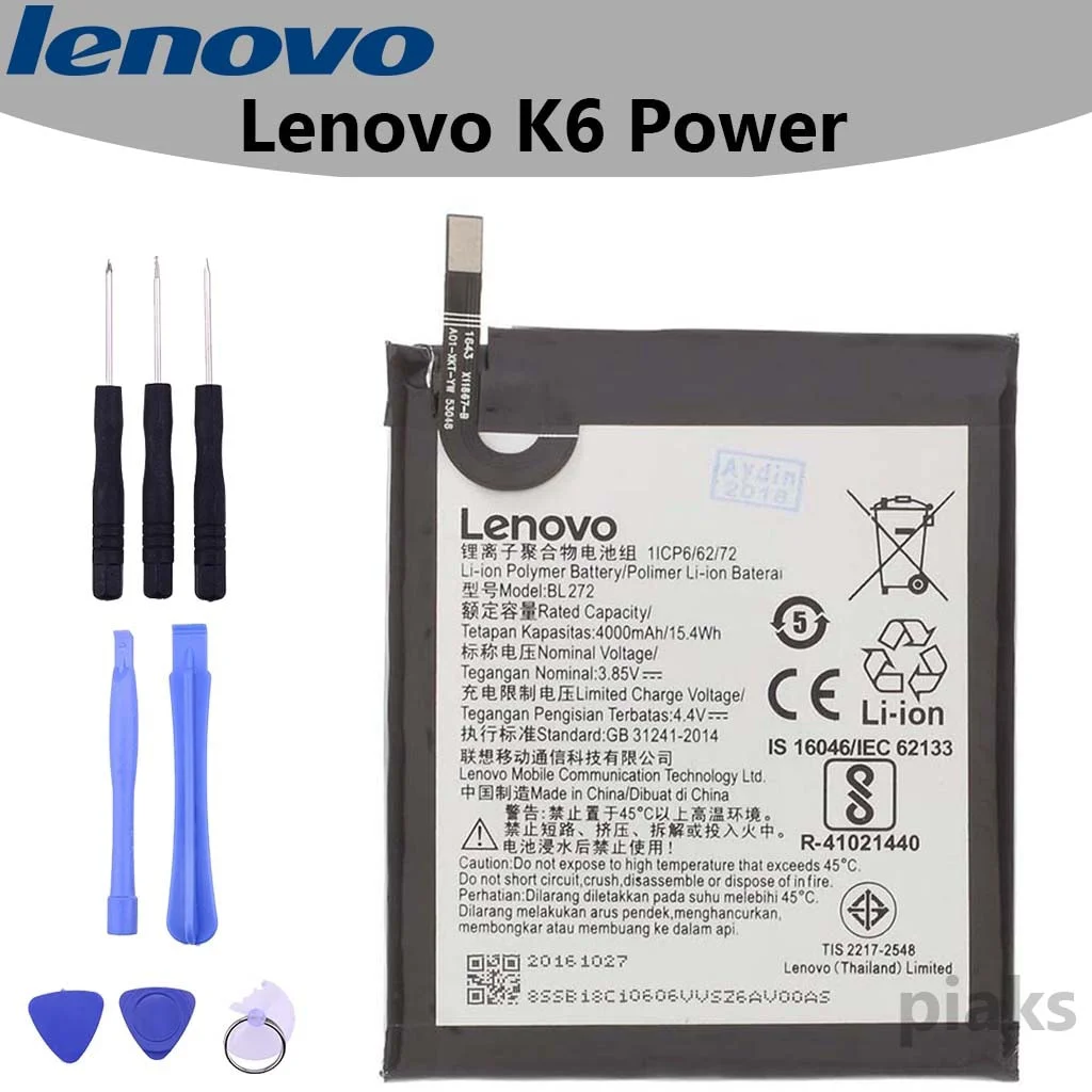 Lenovo K6 Power Pil Batarya ve Tamir Seti Bl272 Lenovo K6 Power Pil Batarya ve Tamir Seti Bl272