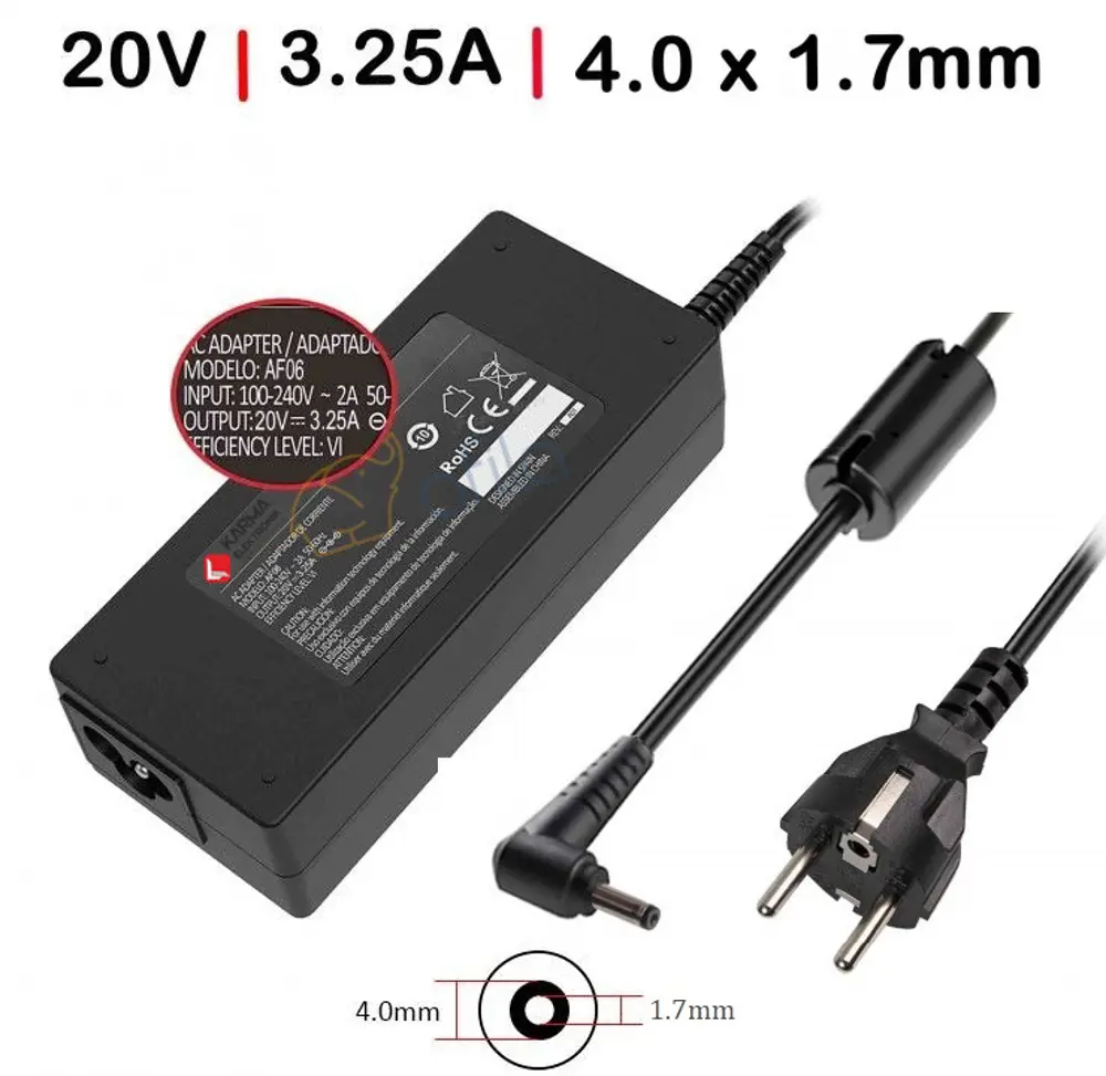 Lenovo uyumlu 20V 3.25A 65W (4.0*1.7mm) Notebook Adaptörü, Şarj C