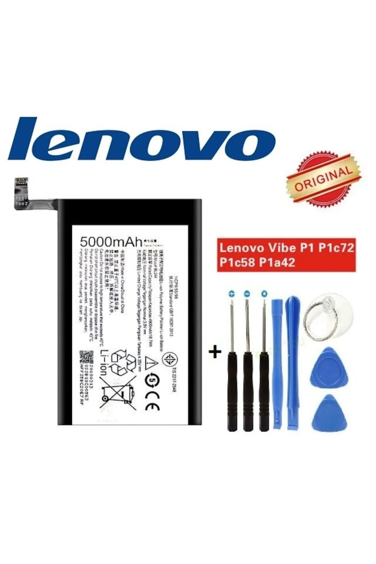 Lenovo Vibe P1 Batarya Pil Tamir Seti BL244 Servis Çıkması