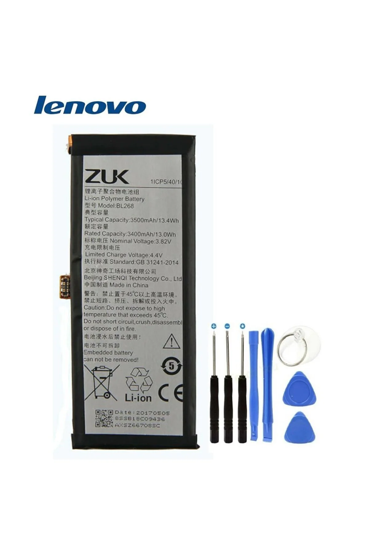 Lenovo Zuk Z2 Z213 Uyumlu Pil Batarya ve Tamir Seti Bl268