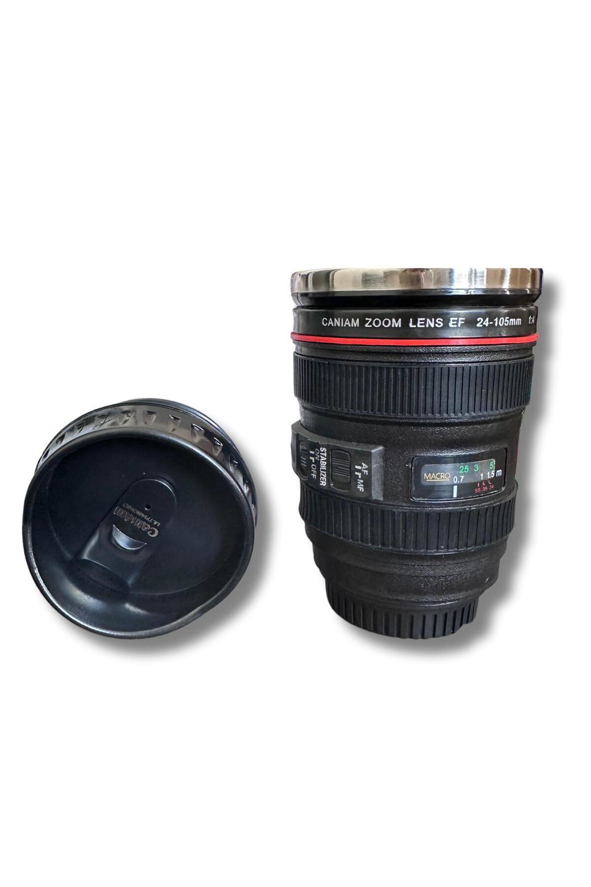 Lens Görünümlü Termos Kupa Bardak 300 ml – Kamera Objektif Bardak