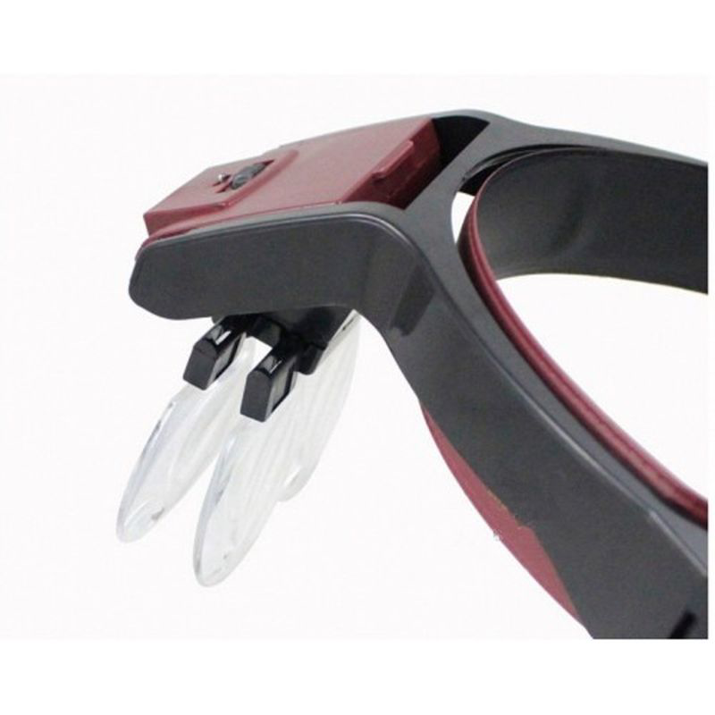 Evimdeyokyok Lens Takmalı 4 Lens Led Lambalı Şapka Tip Büyüteç Tdrtr