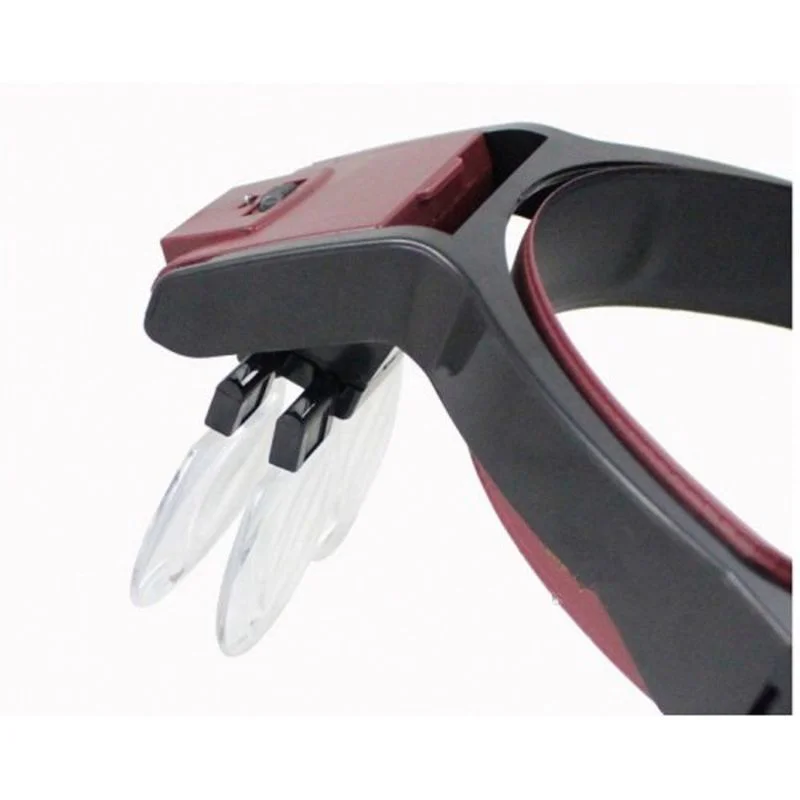 Lens Takmalı 4 Lens Led Lambalı Şapka Tip Büyüteç Lens Takmalı 4 Lens Led Lambalı Şapka Tip Büyüteç