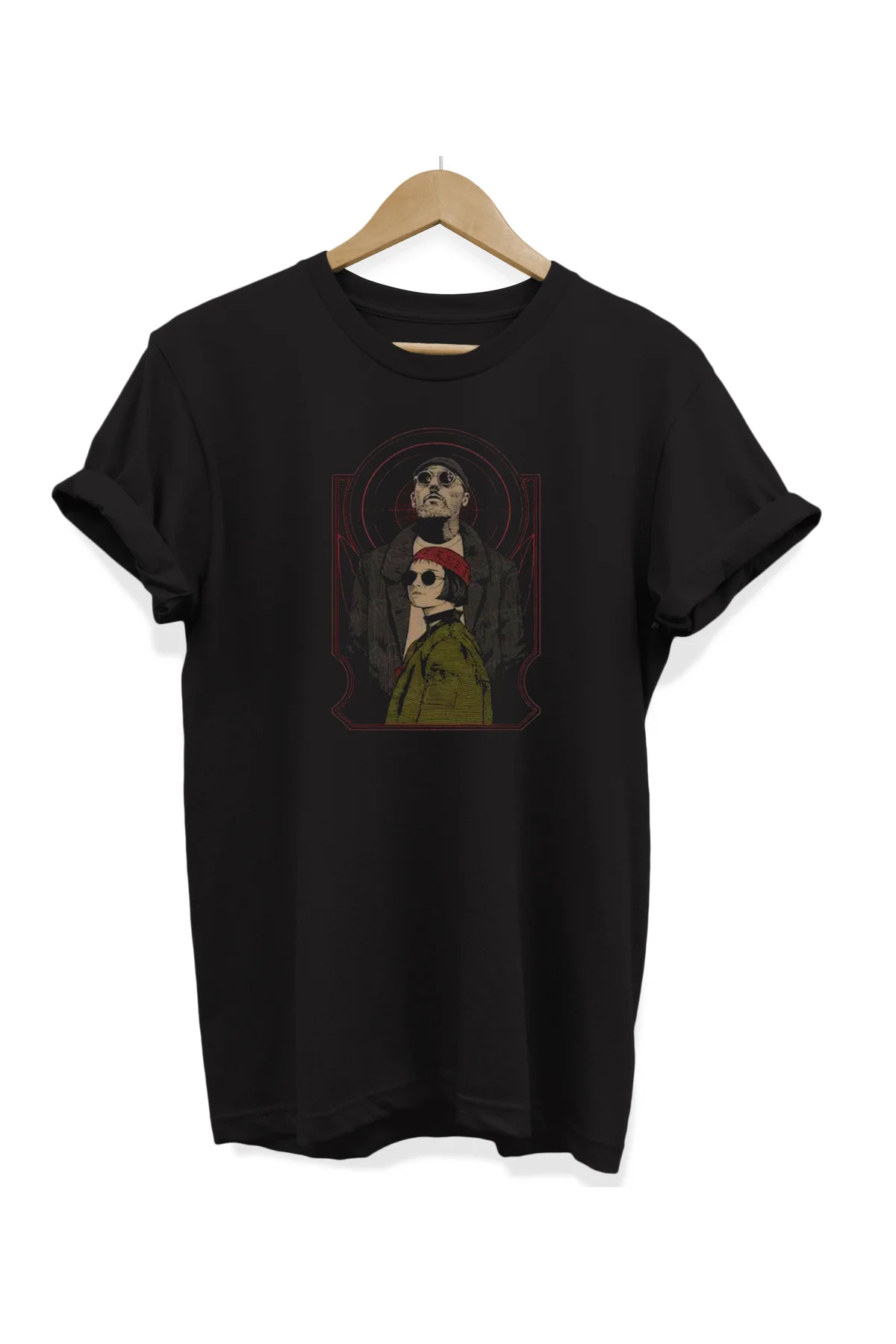Leon Baskılı %100 Pamuk (oversize) Büyük Beden T-shirt