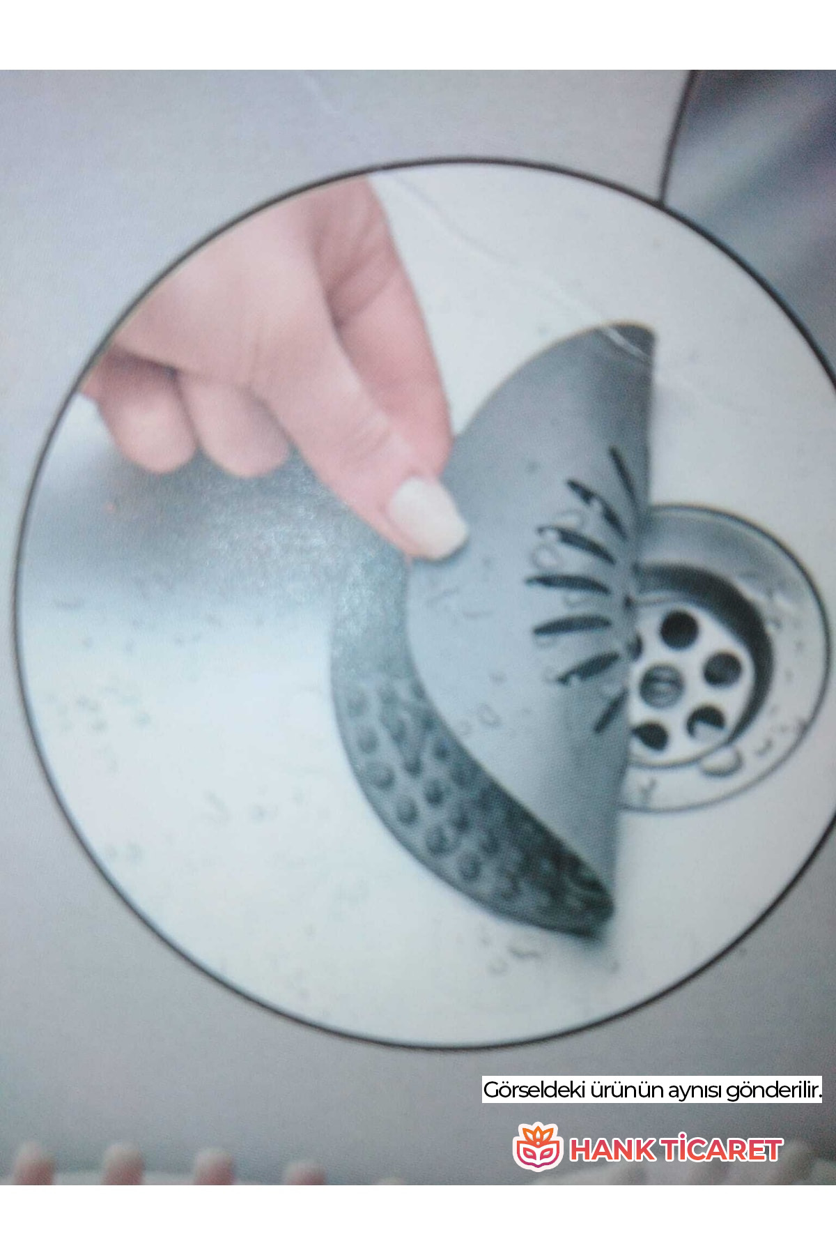 Leon Life Lavabo Süzgeci Kaymaz Yuvarlak Silikon Süzgeç Gri Silik