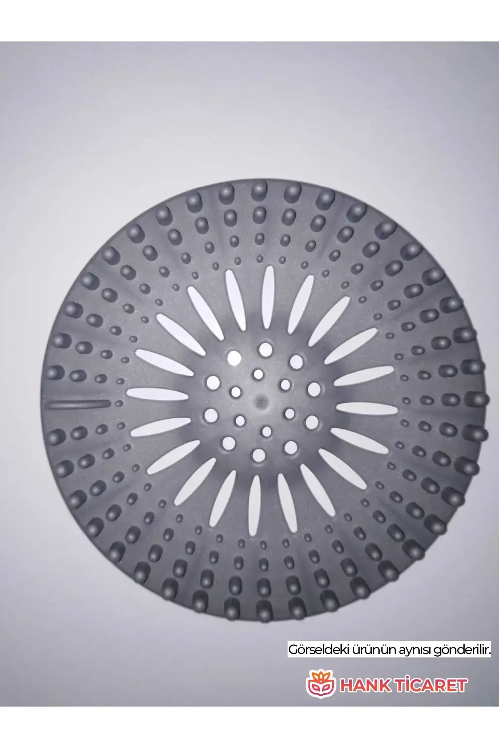 Leon Life Lavabo Süzgeci Kaymaz Yuvarlak Silikon Süzgeç Gri Silik