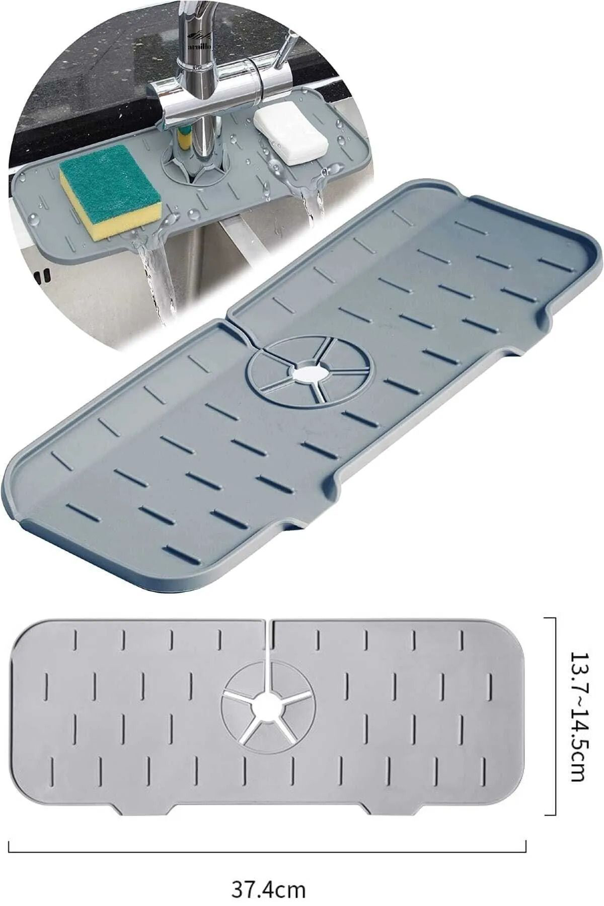 LEON LİFE Su Tutucu Musluk Matı Mutfak Ve Banyo Için Koruyucu Mus