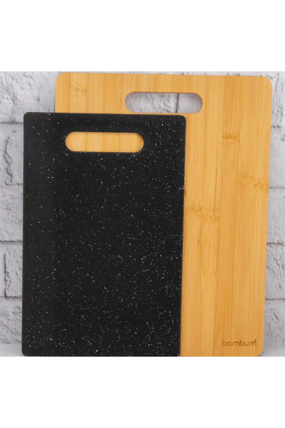 Leona Ikili Kesme Tahtası Siyah