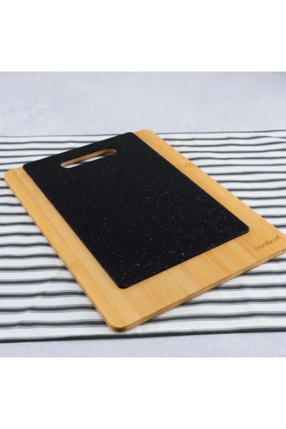 Leona Ikili Kesme Tahtası Siyah