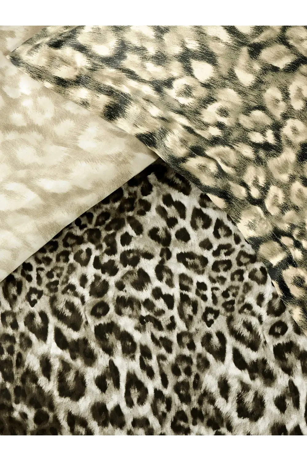 Leona kahve Saten Çift Kişilik Nevresim Takımı