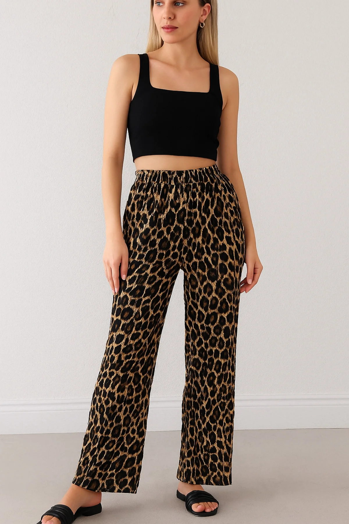 Leopar Bürümcük Pantolon
