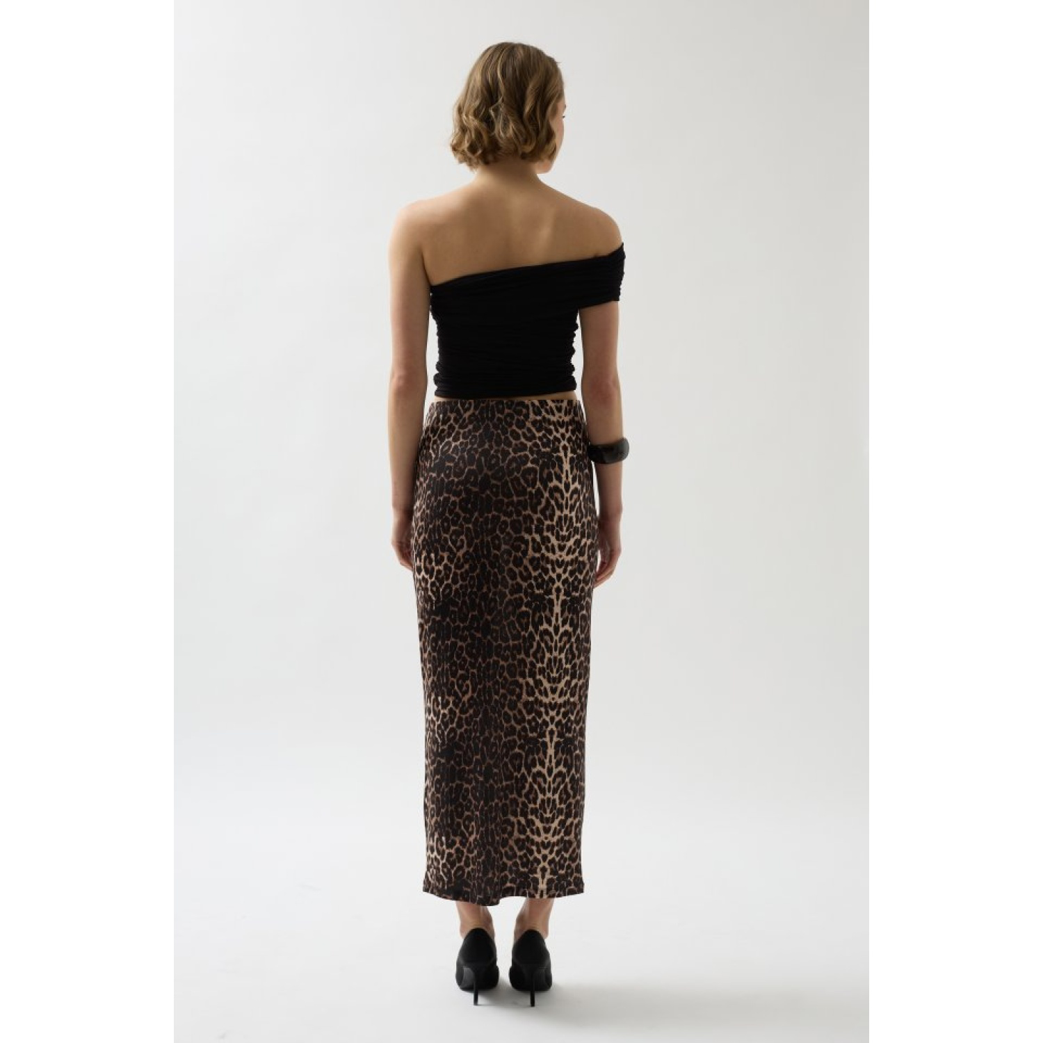 Leopar Desen Midi Etek Leopar Desen Midi Etek