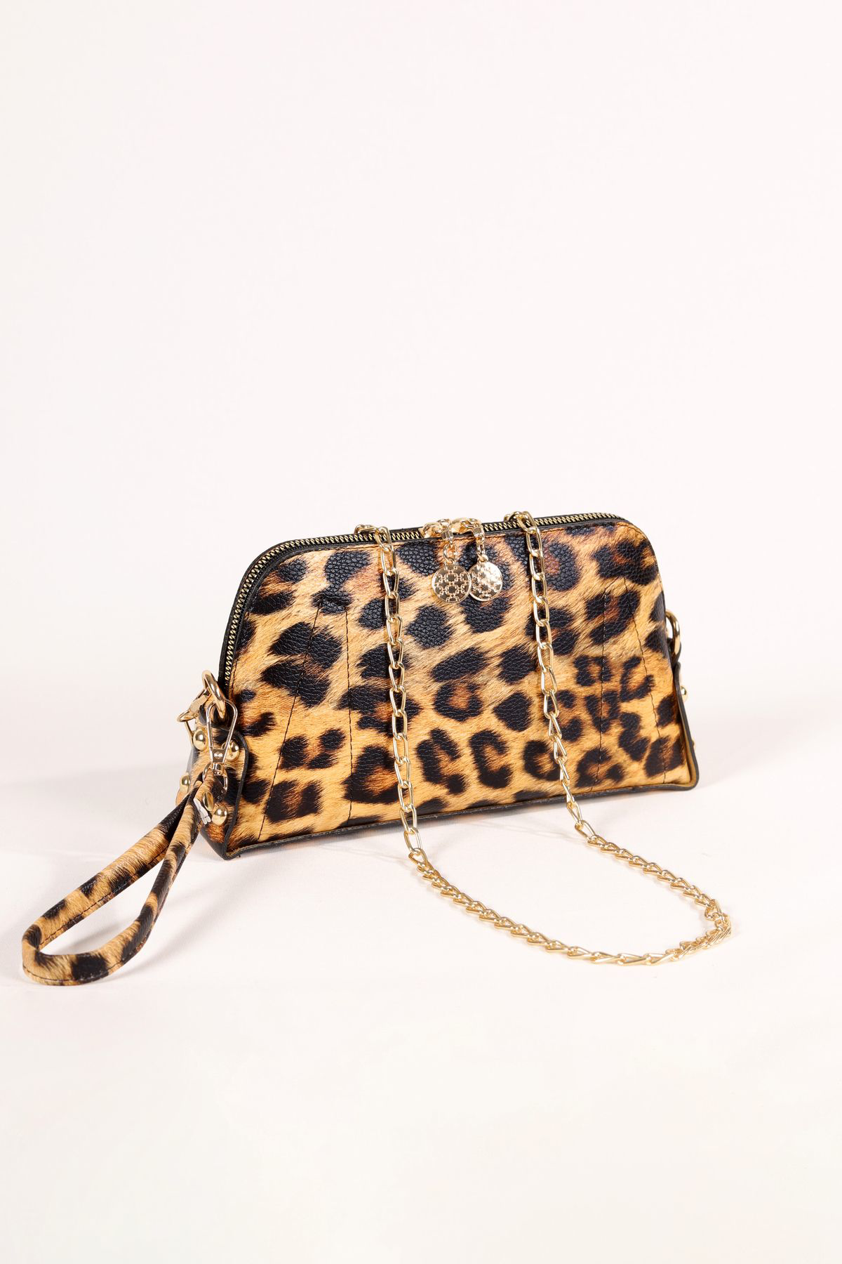 Leopar Desenli El Çantası Seti