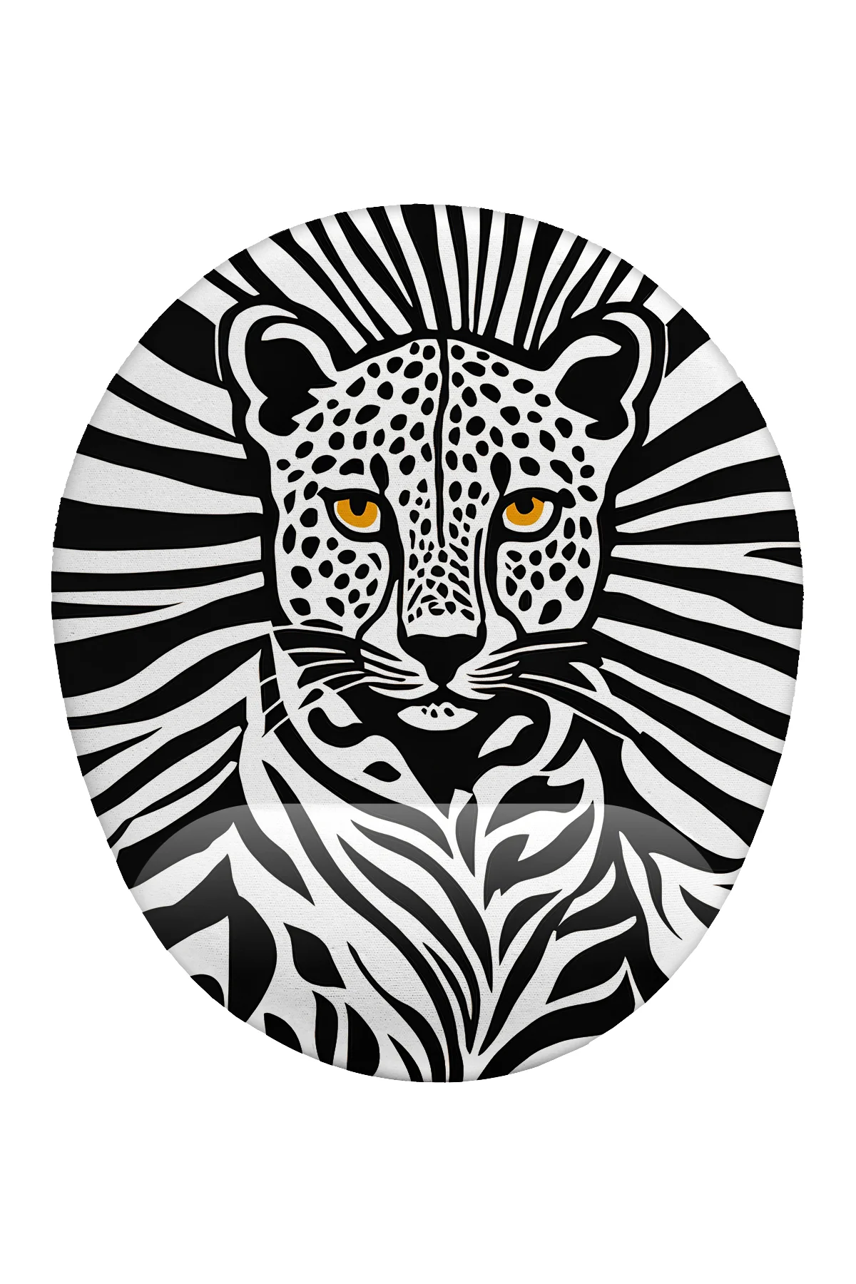 Leopar Desenli Bilek Destekli Mouse Pad Ergonomik Kaymaz Taban Mo