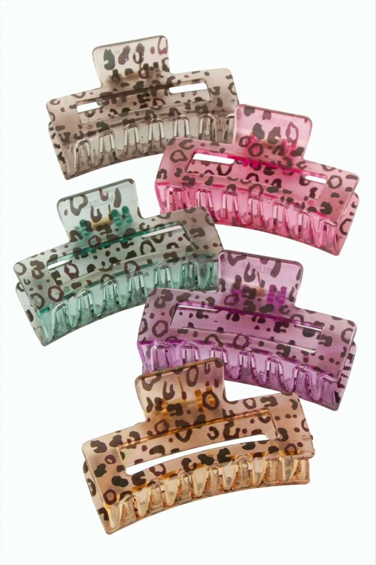 Leopar Desenli Dikdörtgen Mandal Toka 8 cm