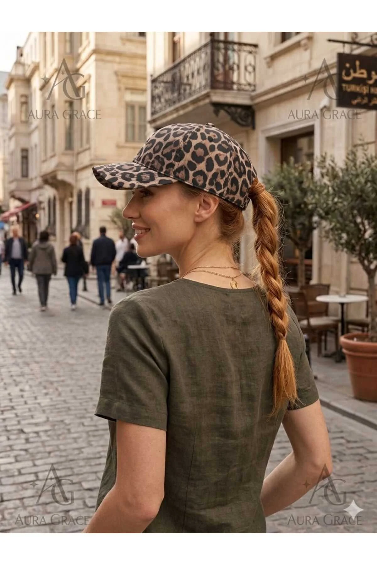 Leopar Desenli Kadın Beyzbol Şapkası - Yazlık Baharlık Spor Ayarlanabilir Cırtlı Kasket Cap Premium Modern Bohem Soft