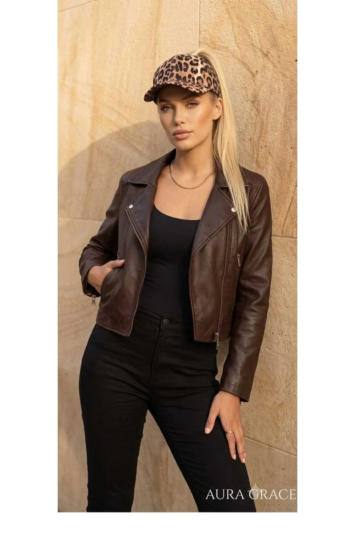 Leopar Desenli Kadın Beyzbol Şapkası - Yazlık Baharlık Spor Ayarlanabilir Cırtlı Kasket Cap Premium Modern Bohem Soft