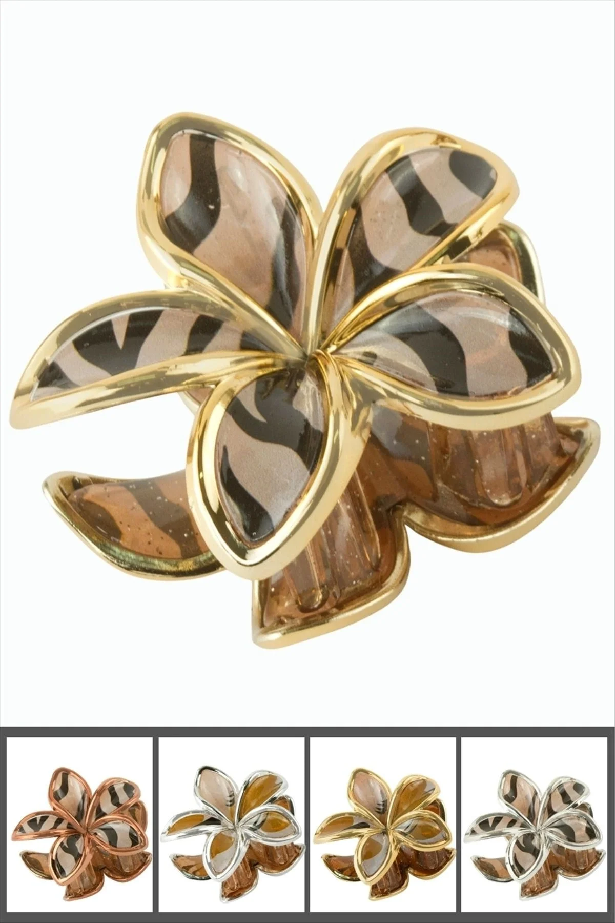 Leopar Desenli Lotus Mandal Toka 8 cm