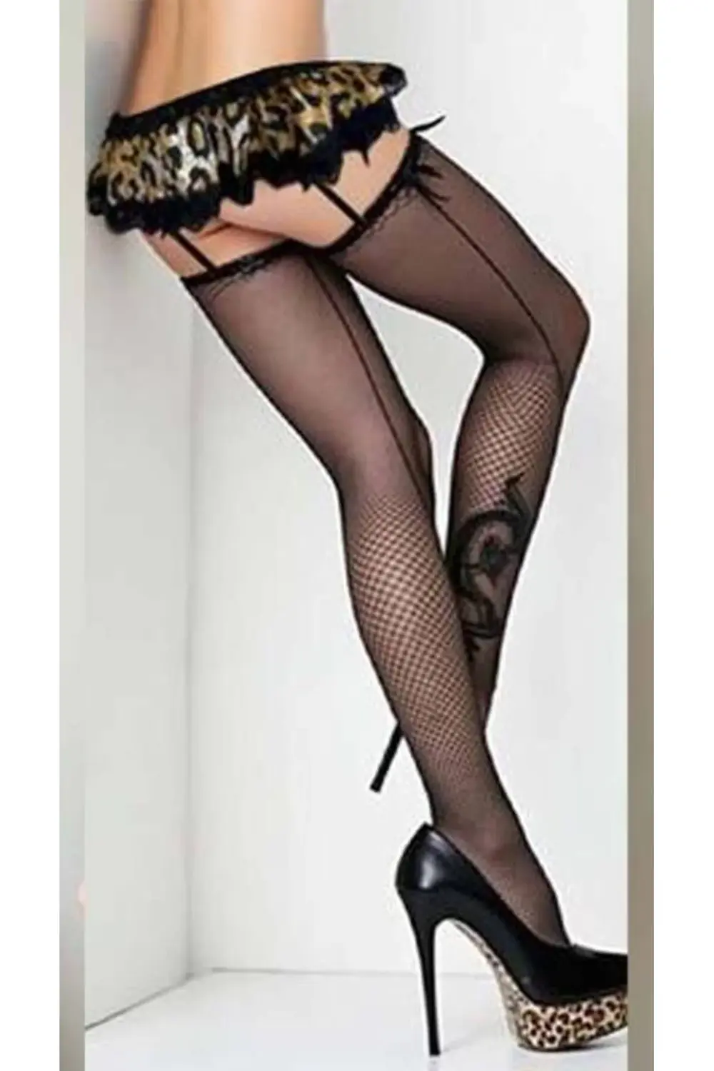 Leopar Desenli Mini Etek